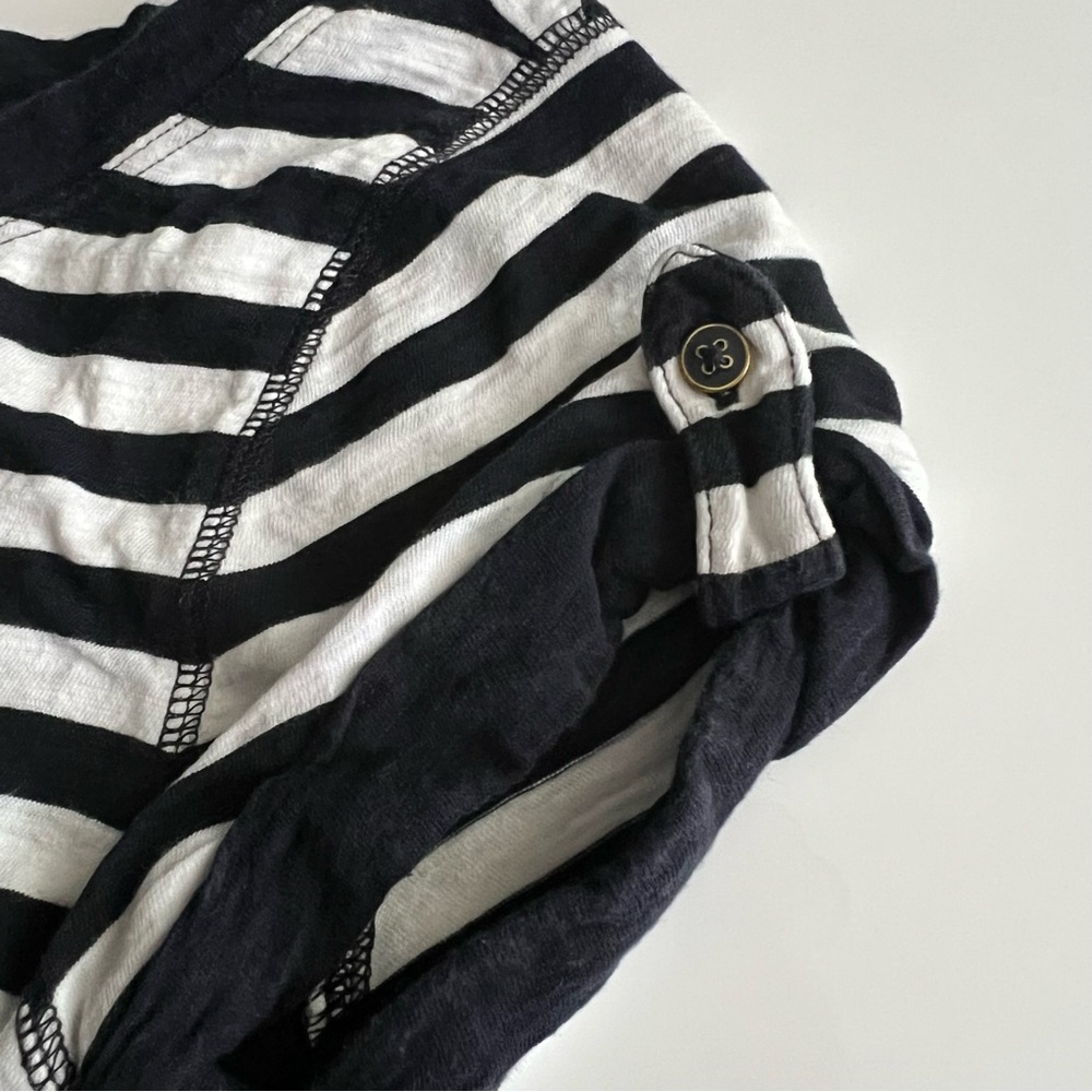 Banana Republic t-shirt dress, black white striped, small - Picture 7 of 8